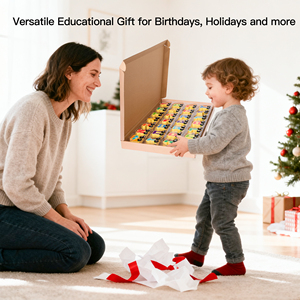 Treno dell'Alfabeto Ebraico per Bambini, Vagoni in Legno <span class=keywords><strong>con</strong></span> Carte Flash per Imparare <span class=keywords><strong>le</strong></span> <span class=keywords><strong>Lettere</strong></span> Ebraiche Attraverso il Gioco Pratico - Product Image 5