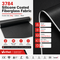 Tissu en fibre de verre 3784 enduit de silicone liquide double face 300g pour couverture d'isolation de générateur