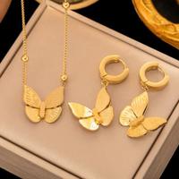 Juego de Collar y Aretes de Acero Inoxidable Chapado en Oro de 18K con Diseño de Margaritas Pintadas Vintage, de Alta Calidad, Resistente al Agua y Sin Decoloración