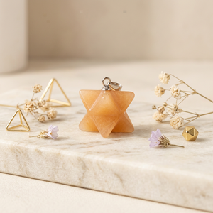 Pendentifs de radiesthésie en Aventurine Jaune Foncé Markaba, faits à la main, objets de collection, artisanat en pierre semi-précieuse, Feng Shui, Chakra, Guérison Amoureuse - Product Image 4