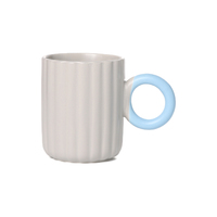 Style coréen ins style haute tasse en céramique ménage fleur poignée tasse à eau tasse de bureau tasse en gros