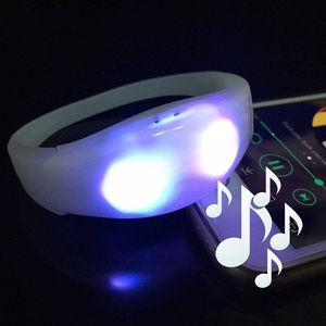 <span class=keywords><strong>Bracelet</strong></span> LED coloré à commande vocale, en ABS+LED, étanche, largeur de bande 16 mm, style tendance, pour festival de musique - Product Image 1