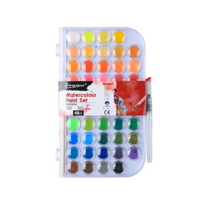 Juego de Pinturas de Acuarela Sólidas Giorgione <span class=keywords><strong>Factory</strong></span>, 48 Colores, Pintura de Acuarela para Papel y Lienzo con Pincel de Agua Gratis - Product Image 2