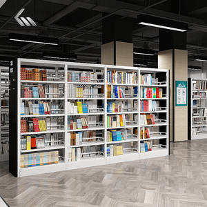 أثاث حديث للمكتب والمدرسة رف معدني للكتب مكتبة رف تخزين للكتب رفوف كتب مزدوجة الوجهين - Product Image 2