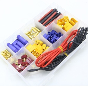 Adaptador de enchufe hembra macho con cable de silicona y tubo retráctil para Dron RC <span class=keywords><strong>FPV</strong></span>, XT60 XT90 EC3 EC5 - Product Image 3