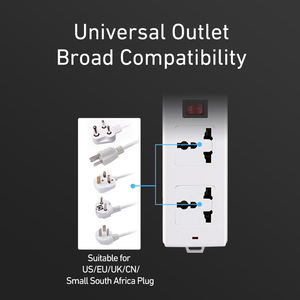 Regleta de Enchufes con Cable de Extensión de 1.8M, Estándar del Reino Unido, 3 Tomas, 13A, Cable de Extensión de Cobre para el Hogar, Enchufe Múltiple - Product Image 4