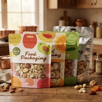 Sachets Doypack Personnalisés à Faible MOQ avec Structure Composite BOPP VMPET PE pour Snacks, Biscuits et Noix