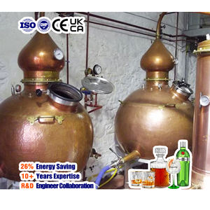 Alambic commercial en cuivre TW 100L 200L à vendre, machine à distiller l'alcool pour les distilleries - Product Image 1