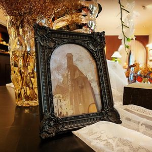 Advanced 5x7 Inch Vintage Picture <strong>Frame</strong> <strong>Antique</strong> Arch Gothic Photo <strong>Frame</strong> Retro Wall Hanging Stylish Home Decor Resin Art <strong>Frame</strong> - Product Image 5