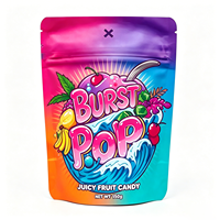 Sachet Mylar personnalisé 10cmx15cm, petit format 3.5g, pochette verticale avec logo imprimé, thermoscellable, pour épices, herbes et mini-aliments