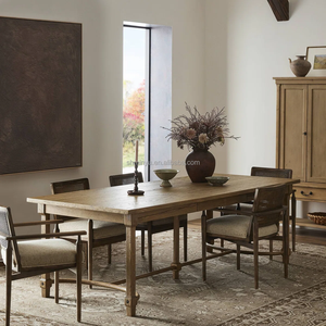 <span class=keywords><strong>MYHOME</strong></span> Tavolo da Pranzo Rettangolare in Legno Massello Stile Antico Francese, Fatto a Mano e Durevole per Uso Domestico - Product Image 5