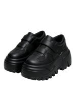Mules sneakers à plateforme épaisse pour femme, en maille respirante, à semelle épaisse, à enfiler, noires/blanches, décontractées, style urbain