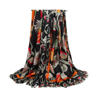 Écharpe en mélange de soie et de laine 70*180 CM – Châle d'hiver personnalisé avec logo, léger, chaud et long, vente en gros directe usine - Product Image 3