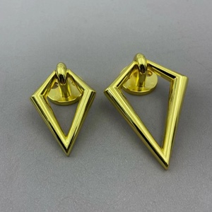 Popular zinco moderno diamante anel livre buracos cromo ouro lida com móveis lidar com cadeira volta guarnição anel - Product Image 6