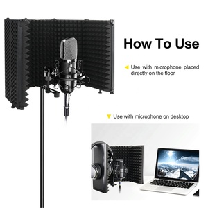 Haute qualité micro de studio <span class=keywords><strong>isolation</strong></span> <span class=keywords><strong>sonore</strong></span> bouclier d'enregistrement reflexion filter - Product Image 4