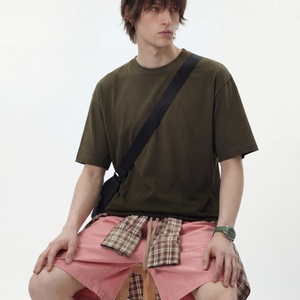 ผู้ผลิตเสื้อยืดเปล่าเนื้อผ้าคอตตอน 100% หนัก 350gsm แบบดรายทัช ซิงเกิลเจอร์ซีย์ สำหรับสตรีทแวร์ ขายส่ง - Product Image 2