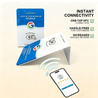 Expositor Acrílico Personalizable y Programable de 13.56 Mhz de Alta Calidad con Código QR para Reseñas de Google