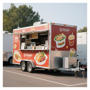 2025, venta de EE. UU., camión de comida móvil de acero inoxidable para condimentos, plantas, frutas, materias primas, carrito de café europeo - Product Image 1