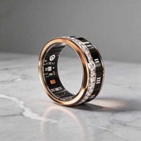 Bague connectée à charge magnétique, étanche IP68, en alliage de titane, Bluetooth V5.1, moniteur de fréquence cardiaque, SpO2, HRV, suivi du sommeil, tracker de santé portable