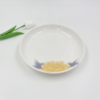 Assiettes rondes en mélamine écologiques pour usage intérieur et extérieur, directement du fournisseur d'usine