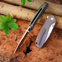 GT-T0072-2 Neues Klappmesser aus Titanlegierung mit Oxidationsgriff, VG-10 Stahl und Keramikkugellager