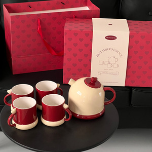 Home light luxury Ceramic Tea Set, home living room water set <b>Gift</b> <b>Box</b>, wedding <b>gifts</b> and souvenirs - Product Image 3