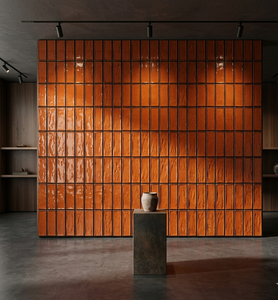 Piastrelle di Lusso <span class=keywords><strong>in</strong></span> Terracotta Arancione Pesimone, Formato Subway 60x240mm, Piastrelle <span class=keywords><strong>in</strong></span> Ceramica Artigianali con Smalto Craquelé per Pareti della Cucina - Product Image 6