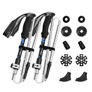 Pro Set équipement <span class=keywords><strong>de</strong></span> randonnée en plein air canne <span class=keywords><strong>de</strong></span> trekking en alliage d'aluminium pliante télescopique avec poignée EVA bâton <span class=keywords><strong>de</strong></span> <span class=keywords><strong>marche</strong></span> pratique - Product Image 6