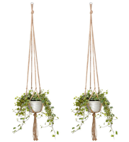 Pot de fleur en corde de chanvre fait à la main pour pot de fleur porte-plante de plafond de terrasse