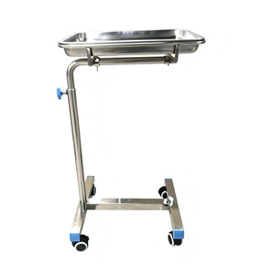 Carrito de Instrumentos Móvil Jinbokang de Acero Inoxidable con Ruedas, para Bandejas Quirúrgicas, 45x35cm, de un Solo Brazo, para Hospital - Product Image 1