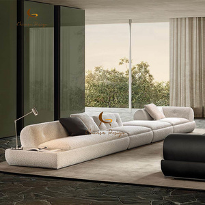 WBERT Style Italien Personnalisé Moderne Luxe Léger & Modulaire Minimaliste Grain Sauvage Lait de Coco Chaud Loisirs pour Salon - Product Image 1