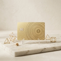 Carte bancaire en métal de luxe personnalisée, carte Mastercard en acier, carte de crédit entièrement métallique avec puce de taille 4442 pour insertion et paiement sans contact Wavepay
