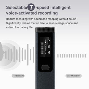 L510 perekam Digital kecil, dengan penyimpanan 64GB fungsi MP3 aktivasi suara rekaman dan satu sentuhan rekaman - Product Image 3