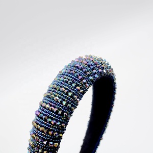 Wholesale Hair Accessories Luxury Diamond Hairband <strong>Beads</strong> Baroque Bling Crystal Rhinestone <strong>Headband</strong> for Women Girls - Product Image 6