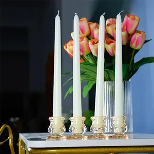 New Product Ideas 2024 Glass Candlesticks Wholesale Glass Candle Holders for Wedding Home Decoration
