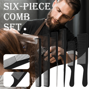 Ensemble de peignes à cheveux en plastique antistatique résistant à la chaleur avec logo personnalisé, peigne à dents larges, peigne de coiffure antistatique, peigne à queue de rat pour barbier - Product Image 2