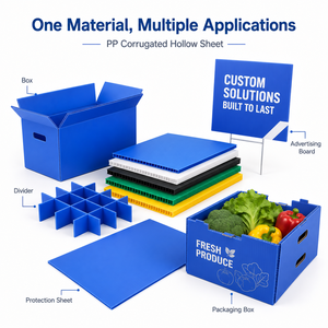 Polypropylene Sheet for <strong>4x8</strong> 48x96 UV Resistant Fluted Eco-Friendly Cutting for Billboard OEM Factory Direct - Product Image 4