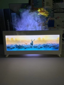 Chất Lượng Cao 220Ml Tinh Dầu Độ Ẩm Không Khí Mini Tabletop 3D Trang Trí Nội Thất Điện Đầy Màu Sắc Ngọn Lửa Cổ Điển Lò Sưởi Khuếch Tán Hương Thơm - Product Image 2