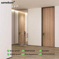 Porte moderne en acier et alliage d'aluminium pour chambre à coucher, portes intérieures en bois composite pour chambres d'hôtel à bas prix