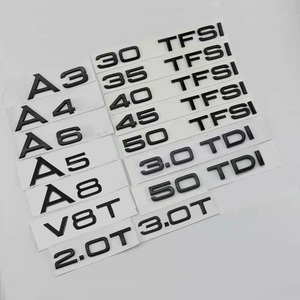 Autocollant de coffre de voiture 3D ABS noir brillant 2.0 2.5 3.0 4.0 5.0TDI <span class=keywords><strong>30</strong></span> 35 40 45 50 55 <span class=keywords><strong>TDI</strong></span> pour Audi A1 A3 A4 A5 A6 A7 A8 <span class=keywords><strong>Q2</strong></span> Q3 Q5 Q7 TT - Product Image 1