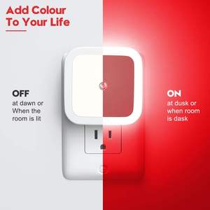 Luz Nocturna Enchufable con Sensor de Oscuridad Automático de 0.5W para Pasillos, Dormitorios Infantiles, Baños, Guarderías y Niñeras - Product Image 1