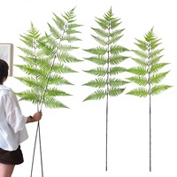 Grandes plantes artificielles de fougères pour mariages en intérieur et aménagement paysager domestique – Verdure de fougères écologique style forêt