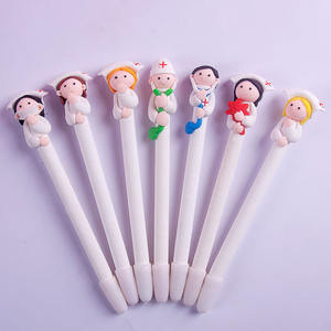 कार्टून गुड़िया के आकार की गेंद पेन डॉक्टर और नर्स श्रृंखला प्लास्टिक 0.5 मिमी लेखन से बनी बच्चों के लिए चौड़ाई उपहार - Product Image 3