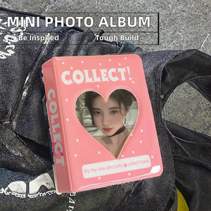 Album <span class=keywords><strong>photo</strong></span> miniature coréen coloré personnalisable à 32 pochettes en PVC en forme de cœur creux de 3 pouces pour collectionner les souvenirs Kpop - Product Image 2