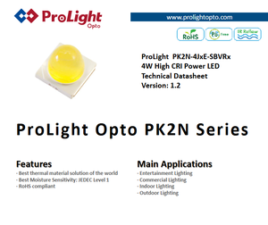 Taiwan ProLights PK2N-4JNE-SBVR7 4W 1616 <b>SMD</b> <b>LED</b> Light Source for Decorative Landscape Lighting - Product Image 2