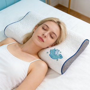 Almohada de Espuma Viscoelástica con Ondas Bordadas B-Sewn de YUE RISE, Soporte Cervical Ortopédico y Diseño Estético para el Hogar y Hoteles - Product Image 1