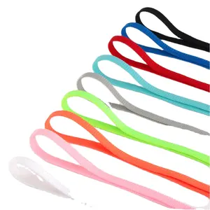Custom made shoe laces with logo eco-friendly waxing polyester shoelace
