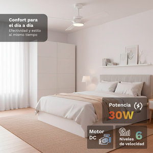 Grunkel Ceiling <b>Fan</b> 47 In Dc Motor Led Light <b>Remote</b> <b>Control</b> - Product Image 2