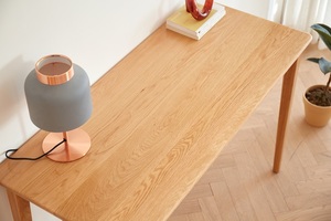Orijinal Eleman Masif Ahşap Meşe Masa Depolama Gömme Tenon Yapısı Bilgisayar Çalışması için Küçük Daire Tuvalet Masası F8161 - Product Image 6