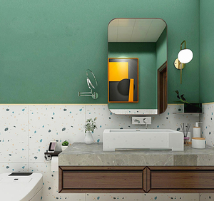 Hiện Đại Tối Giản <span class=keywords><strong>600</strong></span>*600Mm Terrazzo Ban Công Nhà Bếp Không Tráng Men Gốm Terrazzo Tầng Phòng Tắm Mộc Mạc Slate Gạch - Product Image 3